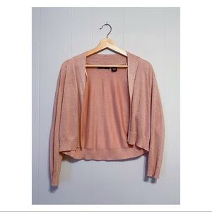 Verve Ami Rose Gold Shimmer Sparkle Bolero Cardigan
